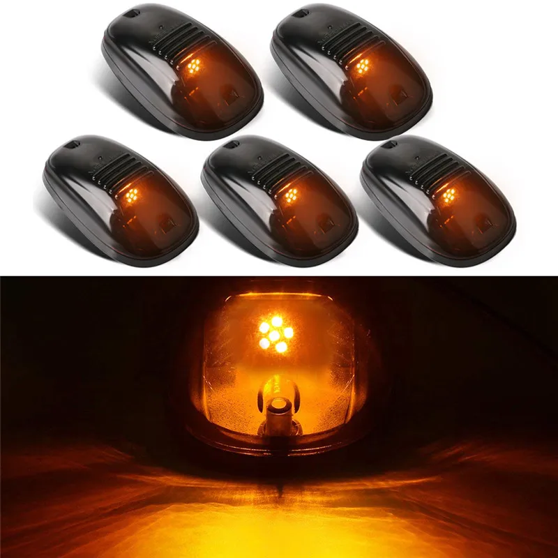 

Super Bright Durable Smoke Cab 5Pcs Marker Light Amber LED Assembly Fit For 2003-2018 Dodge Ram 1500 2500 3500 4500 5500#290884