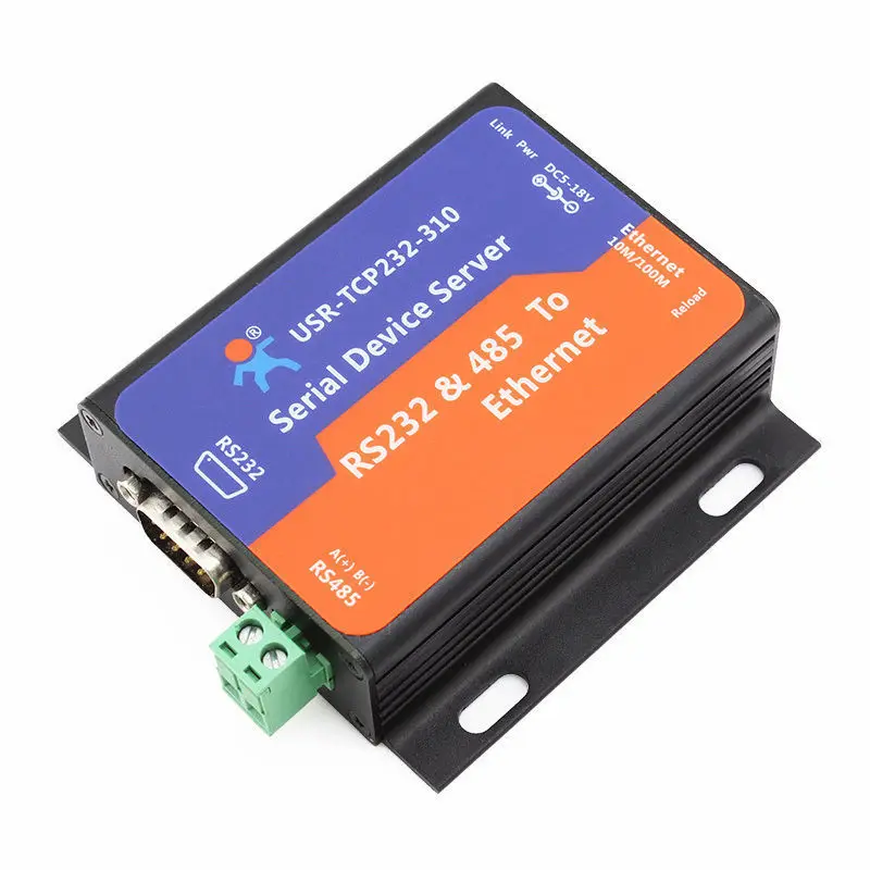 

F16370 USR-TCP232-310 Serial RS232/RS485 to Ethernet TCP/IP Server with DHCP and Built-in Webpage, USR-TCP232-300 Upgraded
