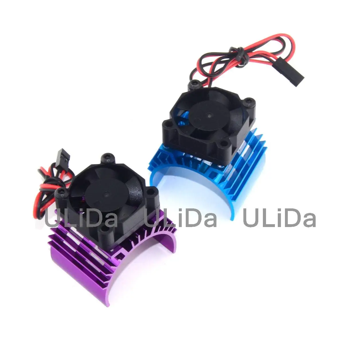 RC Parts Electric Car Motor Heatsink Cover + Cooling Fan for 1:10 HSP 540 550 3650 Size Heat Sin Blue Purple | Игрушки и хобби