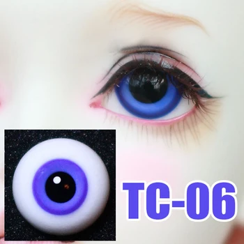 

New Doll eyes Blue glass eyes with black pupils for 1/3 1/4 1/6 BJD SD MSD YOSD Uncle doll safety eyes doll accessories TC-06