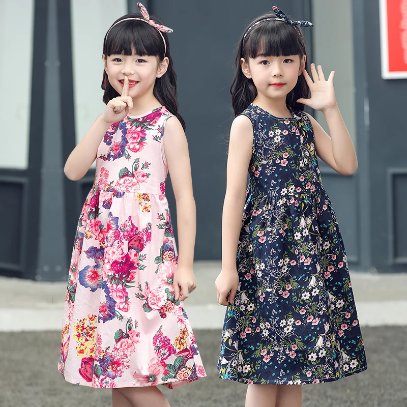 

New Kids Dress Girls Summer Girls Dress Children's Fragmented Baby Girls Princess Kids