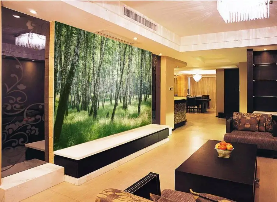 

TV Backdrop Bedroom Photo Wall Paper 3D The sun shines in the woods Custom 3d Mural Wallpaper