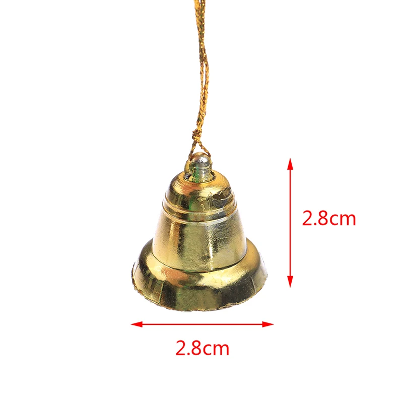 6 шт./лот, новые золотые пластмассовые "Колокольчики", украшения ручной работы, аксессуары для дома, вечерние, свадебные украшения, украшения для рождественской елки