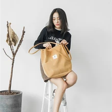 Женские сумки для покупок, женские вельветовые Сумки на одно плечо, школьные сумки для девочек, женские сумки большой емкости, Пляжная эко складная сумка