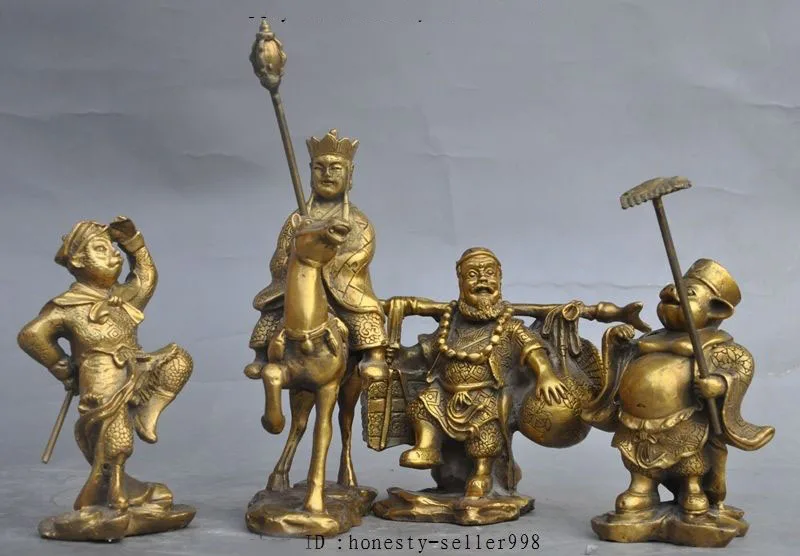 

christmas china Myth Journey to the West Sun Wukong Tangseng Zhu Bajie ShaSeng Statue set halloween