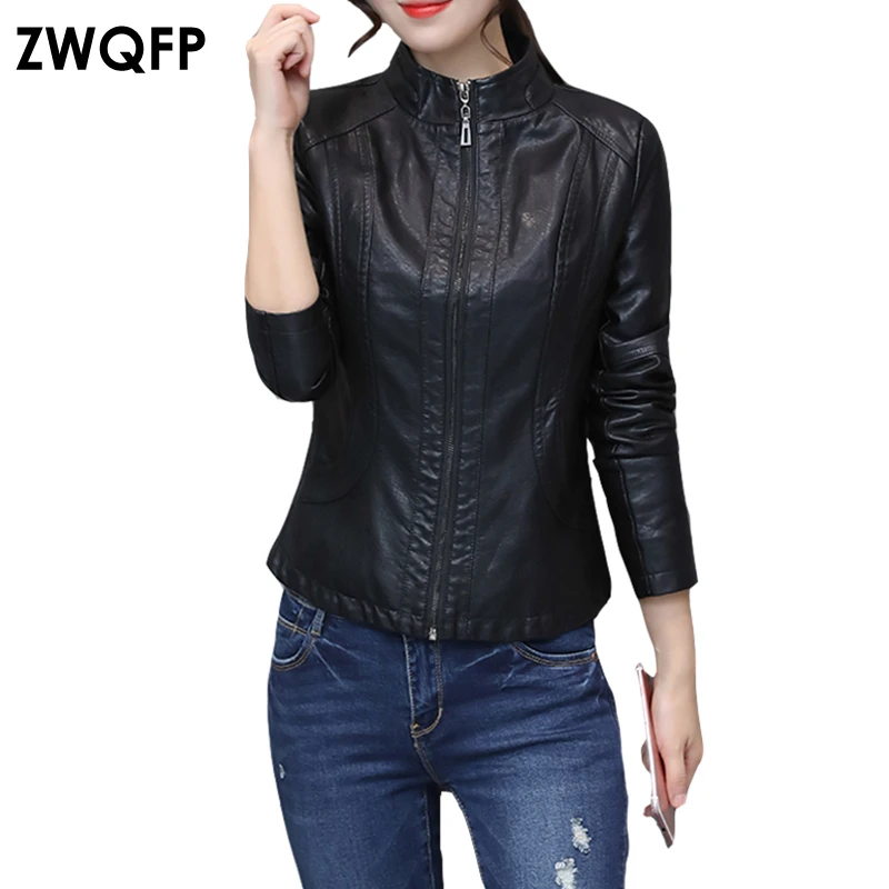 New Fashion Soft PU Leather Jackets 2017 Autumn Winter