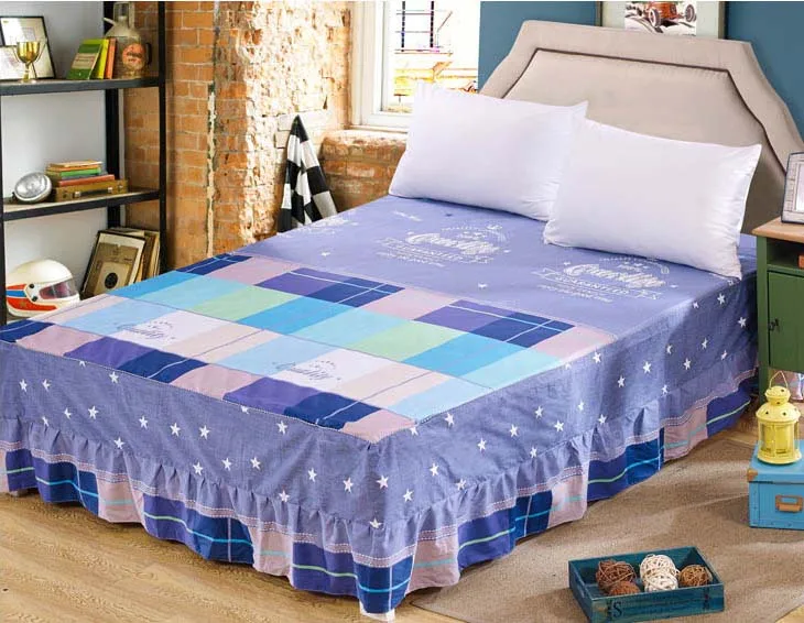 NEW lattice,100% Cotton elastic band bed skirt twin full queen king size bedspread Mattress cover Home Textiles