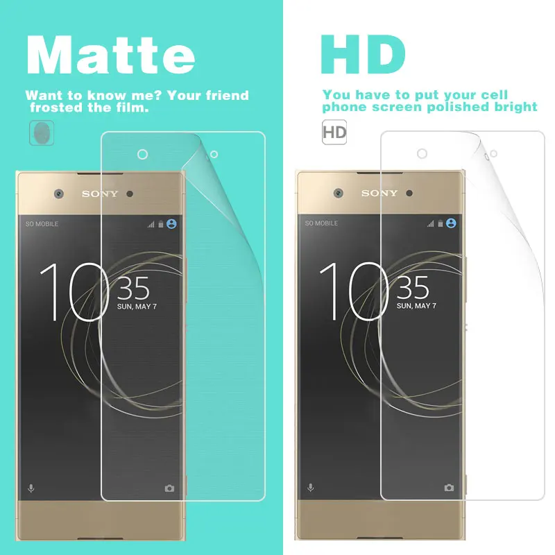 

Anti-Glare Matte Film For Sony Xperia XA1 G3121 G3123 G3125 5 in HD Glossy Clear Screen Protector Plastic Film LCD panel guard
