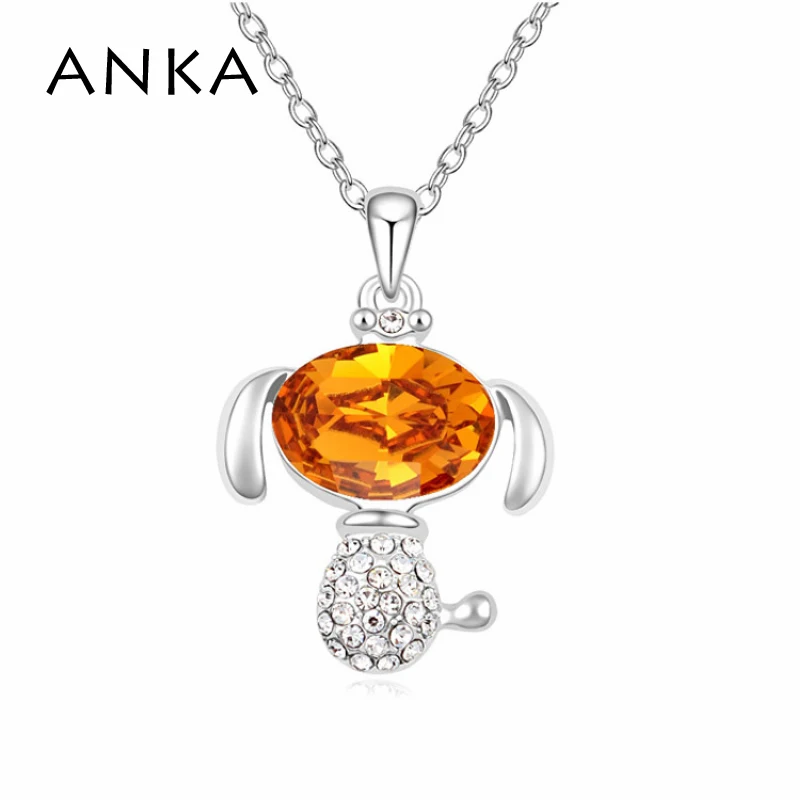 

2018 Colar Accessories Play Dog Pendant Necklace Main Stone Crystals from Austria Crystal 6 Colors Available #107268