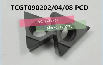 

Free shipping 2PCS TCGT090202/TCGT090204/TCGT090208 PCD Inserts , CNC PCD Diamond insert For Lathe Tools Inserts For STWCR/STGCR