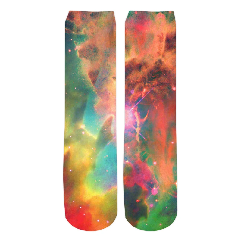PLstar Cosmos новые модные мужские 3d носки Галактика Космос красочные Туманность печатных мужчин/женщин повседневные Прямые Носки