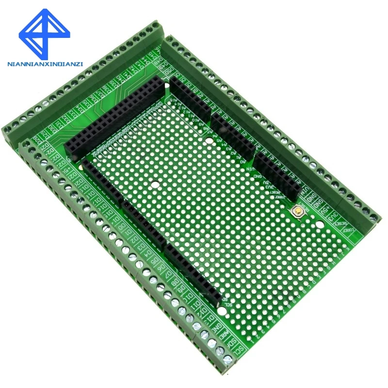 

Double-side PCB Prototype Screw Terminal Block Shield Board Kit For MEGA-2560 Mega 2560 R3 Mega2560 R3