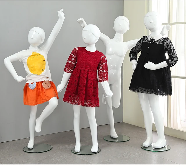 Height 125-146cm Children Mannequin with Hand and Legs Bending Window  Display Stand Mannequin Full Body