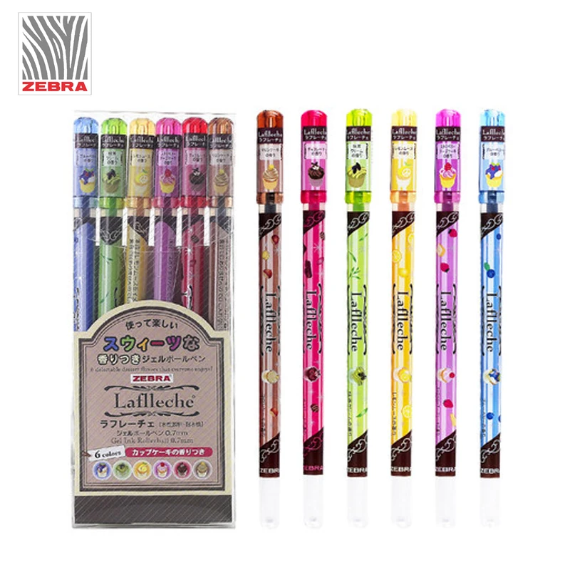 

Limited ZEBRA Super Cute Japanese Imported Gel Pen Creative JJ41 Cake Scented Juice Candy Color Pen 0.7mm6 Color Set