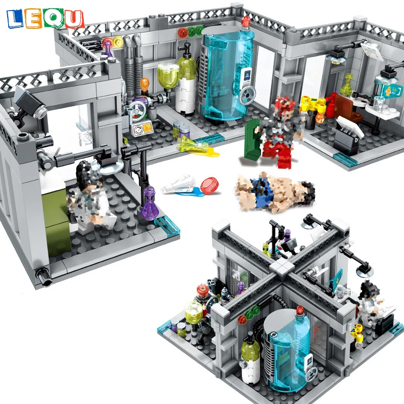 

Iron Man Underground Lab Base Marvel Avengers Super Heroes Monster Fighters Building Block Figure Brick Toy LegoINGlys