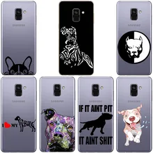 Pit bull adorável cão pet pitbull transparente macio silicone caso para samsung s6 s7 dege s8 s9 s10plus s20 s20ultra