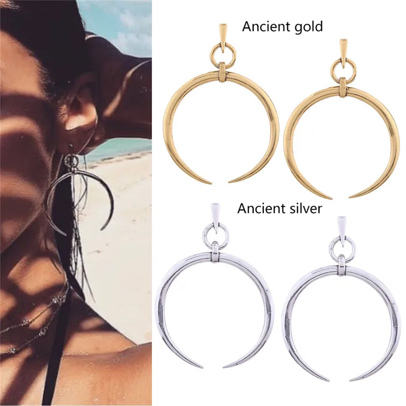 2018 Fashion Top Popular Earrings for earrings Lady Thin Round Big Large Dangle Hoop Loop Earrings Boucle d'oreille Y05#N (8)