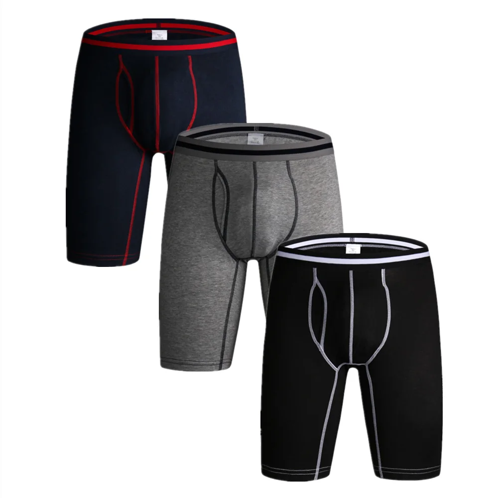3 Pcs/lot Men's Underwear Cotton Elastic Waistband Male Boxers Men