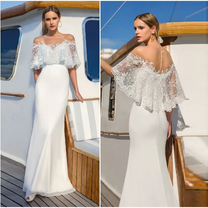 

new arrival 2019 long dress for wedding party for woman luxury robe sexy femme white lace elegant dresses backless formal dress