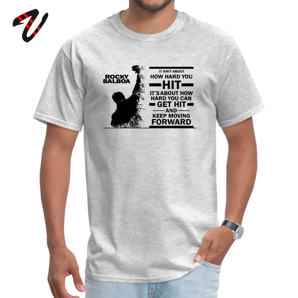 Designer Men's Tshirts Crew Neck Short Sleeve 100% Cotton BlackROCKYBALBOAY Tops Tees cosie T Shirt Top Quality BlackROCKY-BALBOA6271354Y grey