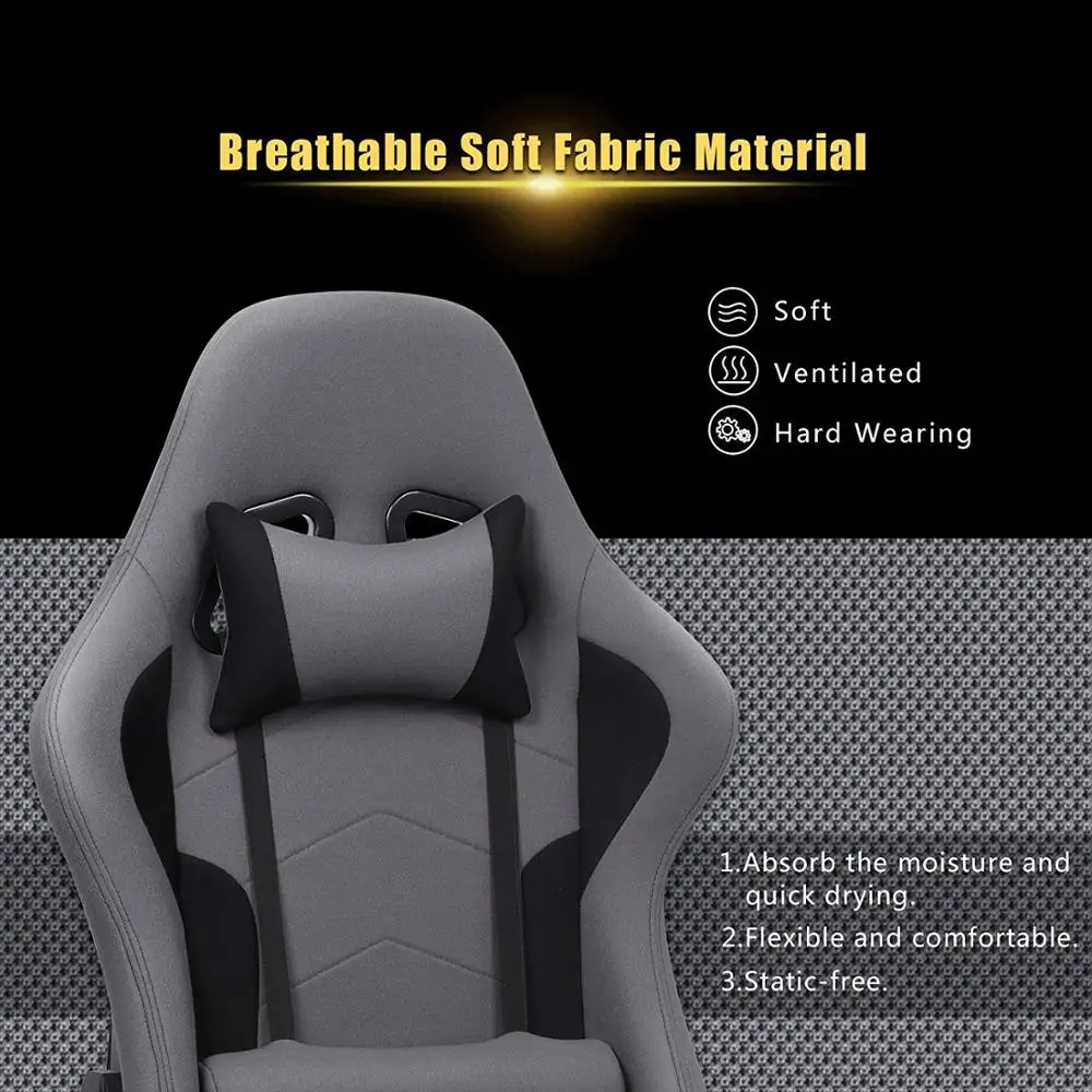 IntimaTe WM Fabric Gaming Computer Chair Breathable Racing Office armchair Ergonomic Swivel High Back Recliner Chair A35