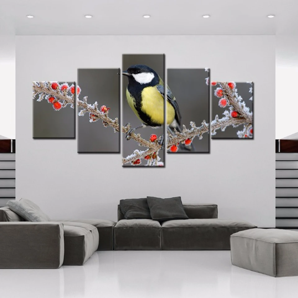 

Canvas Painting Wall Art HD Prints Bird 5 Pieces Home Animal Decor Modular Bedside Background Pictures Creative Artwork Poster