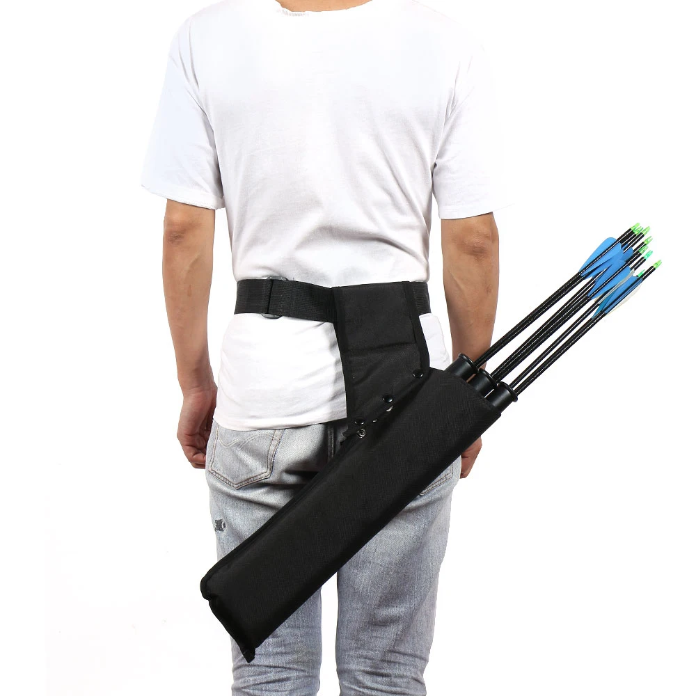 

Three-Tube Arrow Carrying Bag Dart Quiver Piggyback Archery Oxford Cloth Hip Hunting Training Adjustable Waist Back Carry Bag