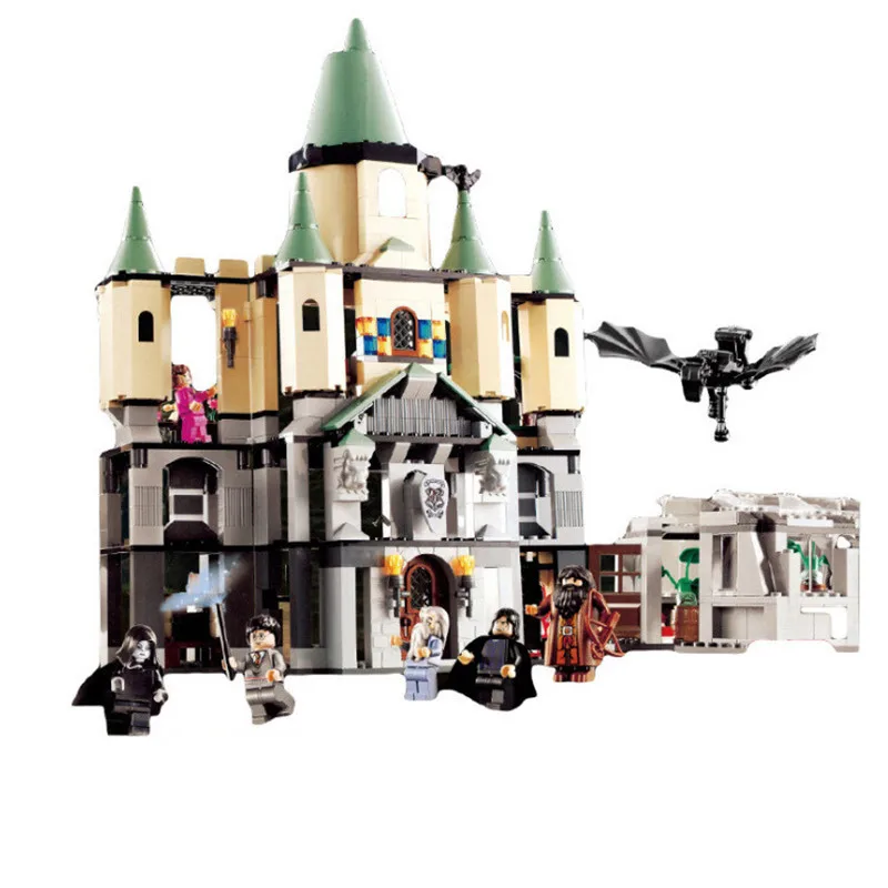 

New Harri Potter Movie Magic Hogwarts Castle Fantastic Beasts Rubeus Hagrid House Legoinglys Building Blocks Bricks Toys gifts