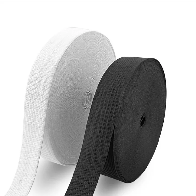 5Meters 1-6CM Black/White High Elastic Band Nylon Webbing Spandex Ribbon Garment Trousers Hair Tie Dress Lace Sewing Accessories