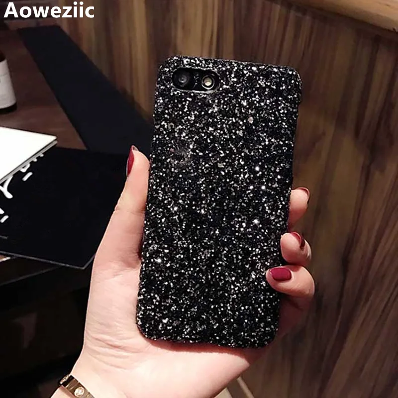 

Aoweziic Mobile phone shell flicker female For iPhone6s tide brand mobile phone set X XS MAX XR water drill red 7Plus 8Plus DIY