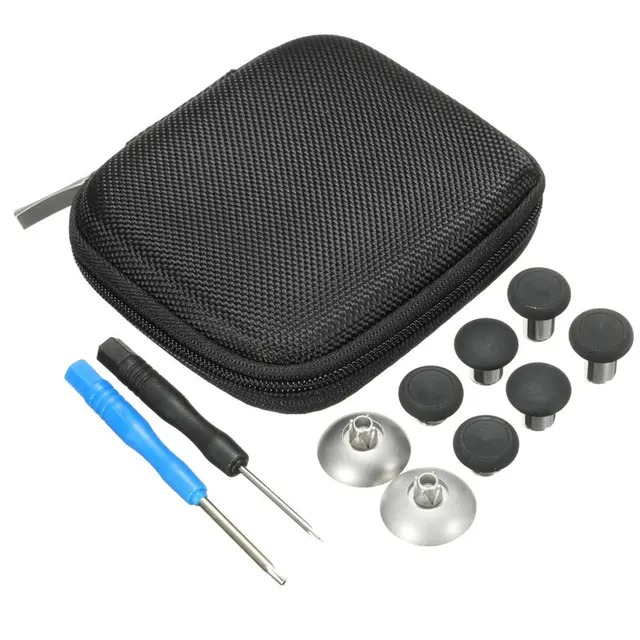 Best Price 8 Pcs For Xbox One Controller Metal Bumper Trigger Button Thumb Stick Grips Wireless Controller With Screwdriver Storage Bag