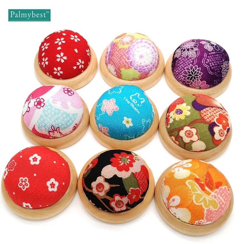 Pincushion с деревянная подставка Сливовый цветок Декор DIY иголка для рукоделия Pin