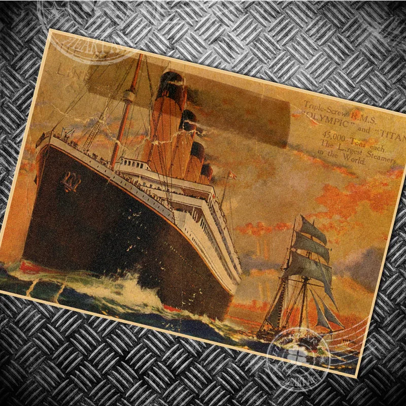 New Arrival Retro Kraft Paper HD ship Poster Vintage Wall Sticker Living Room Paint Bar Cafe Ancient old prints posters | Дом и сад