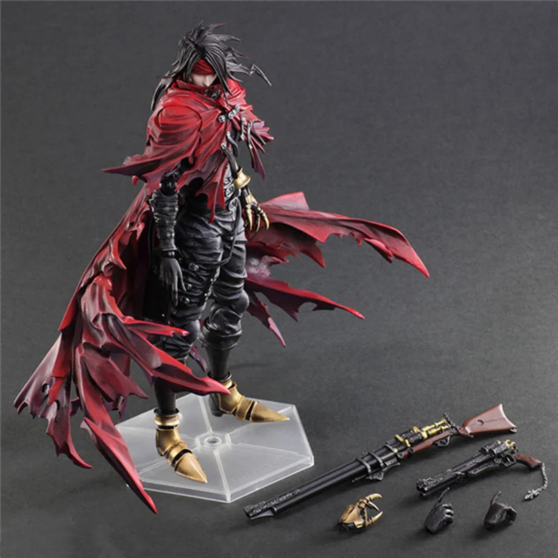 

10.63''RPG Game Dirge of Cerberus : Final Fantasy VII Vincent Valentine Play Arts modified version Collectible Model Toys N644