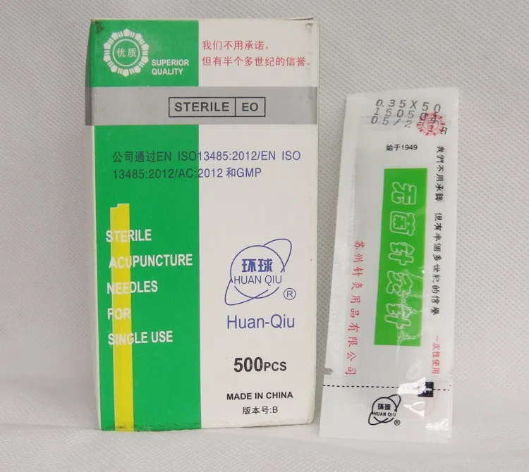 

500pcs Huanqiu sterile disposable acupuncture beauty massage acupuncture needle 0.16/0.18/0.22/0.25/0.30/0.35mm