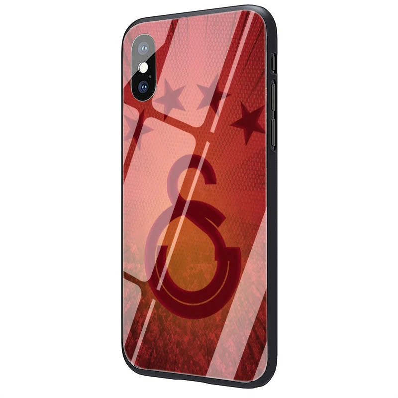 Турция Galatasaray мягкий чехол из закаленного стекла чехол для iPhone 5 5S SE 6 6s 7 8 plus X XR XS 11 pro Max - Цвет: G12