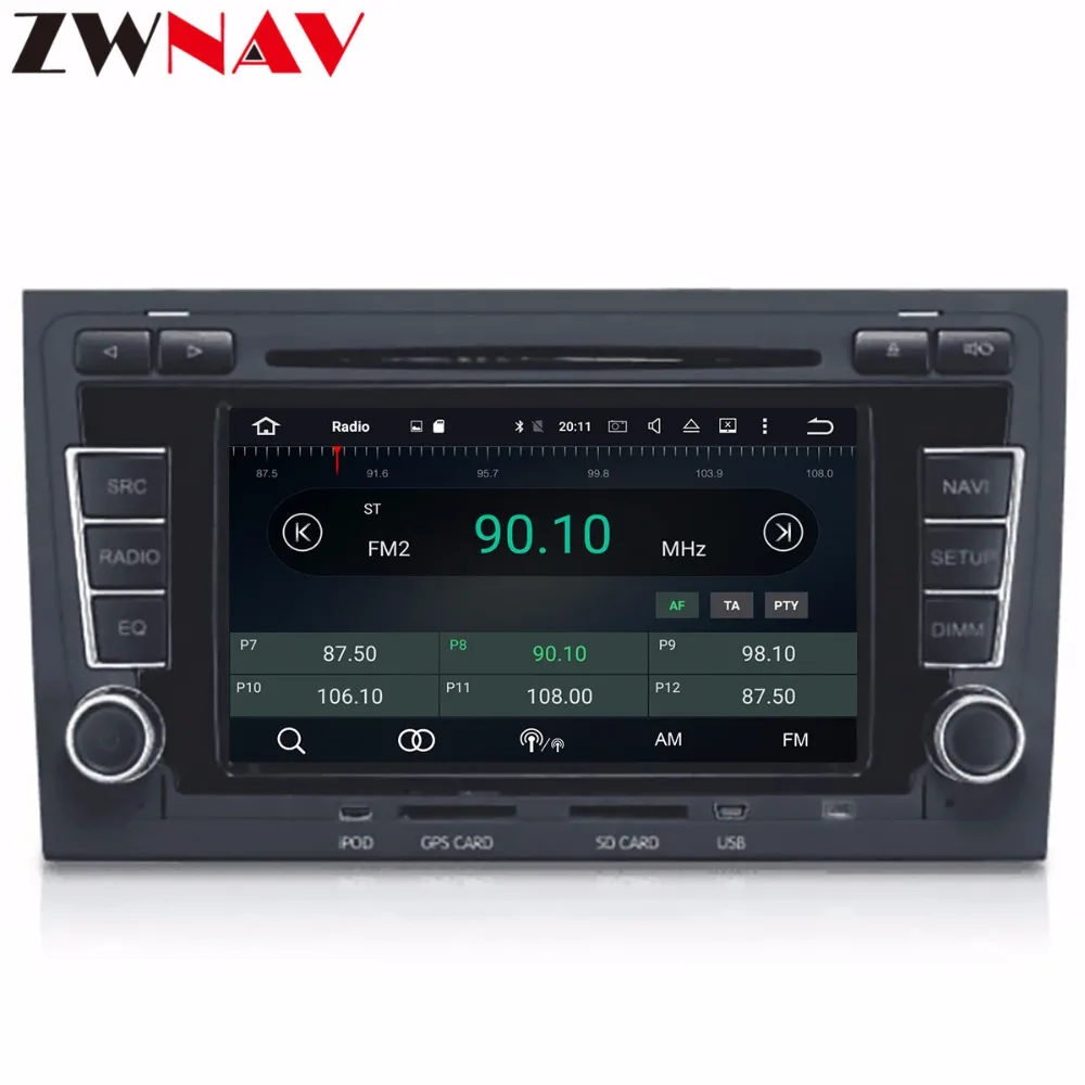 Top 2 Din Android 8.1 Car Multimedia Player GPS DVD Automovie head unit For Audi/A4/S4 /RS4 2002-2008 Radio stereo Octa Cores 4+32G 5