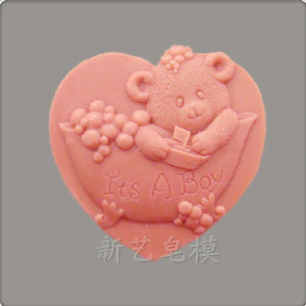 

Free shipping !! dog soap in heart shape silicone soap mold/silicone cake cooking tools/chocolate mold/silicone molds