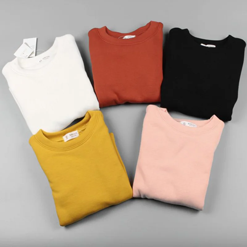 

winter baby girls clothing long sleeve cotton girls t shirt children's clothing solid thick fleece warm kids tops 3-11Y DQ200