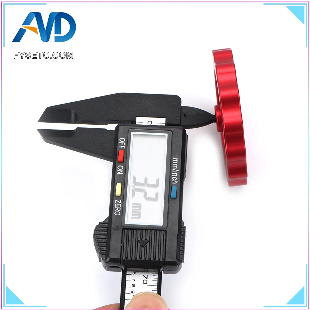 1 قطعة مقبض مستوي M4 موضوع 3D طابعة أجزاء كبيرة اليد تويست التسوية الجوز الأحمر جميع المعادن ل Creality CR-10 3D طابعة أجزاء