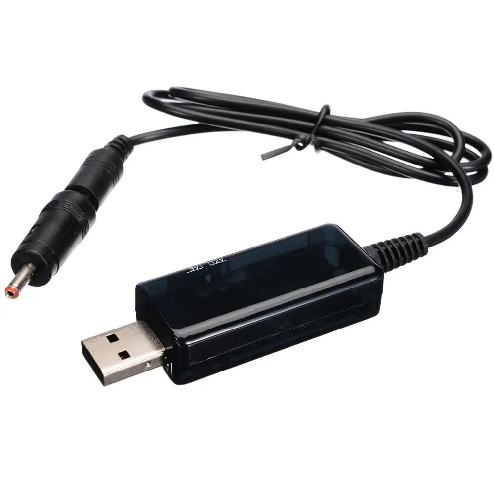 Новый USB Boost кабель 5 В в шаг до 9V 12V напряжение конвертер 1A Step-Up дисплей мм 1,35x3,5 мм разъем