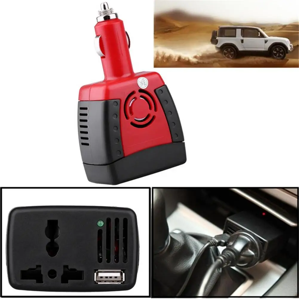 

Car Power Inverter USB150w DC 12V AC 220V Converter Adapter With Cigarette Lighter Car Charger For Mobile Phone Laptop Notebook