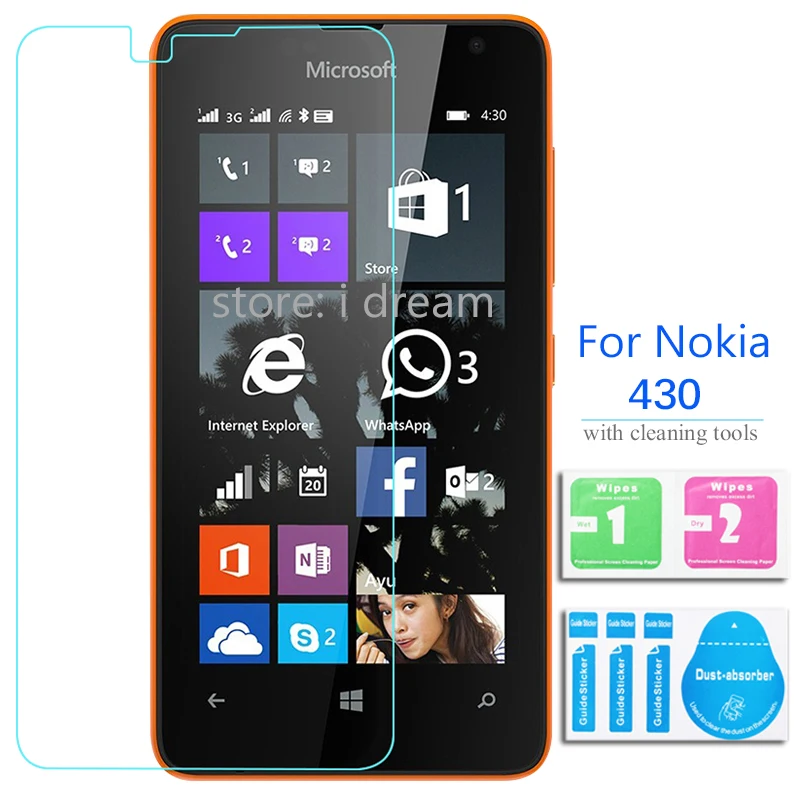 2 шт для Microsoft lumia 430 520 530 535 двойная Sim Закаленное стекло протектор экрана 5 9h