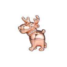 CKK розовый олень бусина-Шарм для оригинальных браслетов ювелирные изделия из стерлингового серебра wo мужские DIY бусины для изготовления ювелирных изделий