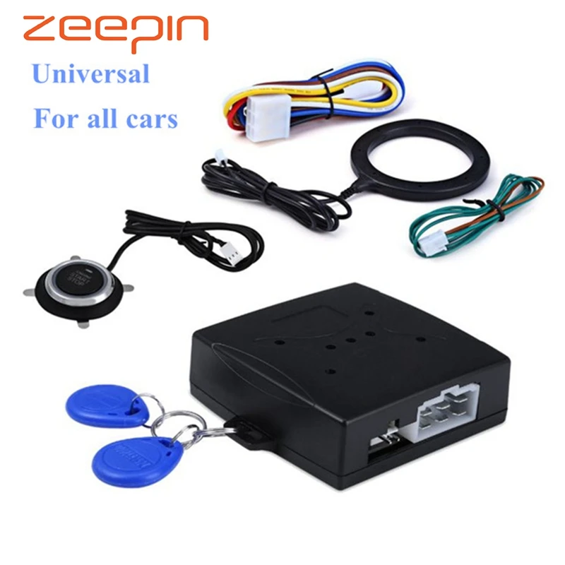 

New Car Engine Push Start Button RFID Lock Ignition Starter Keyless Entry Start Stop Immobilizer Alarm Systems Driving Security