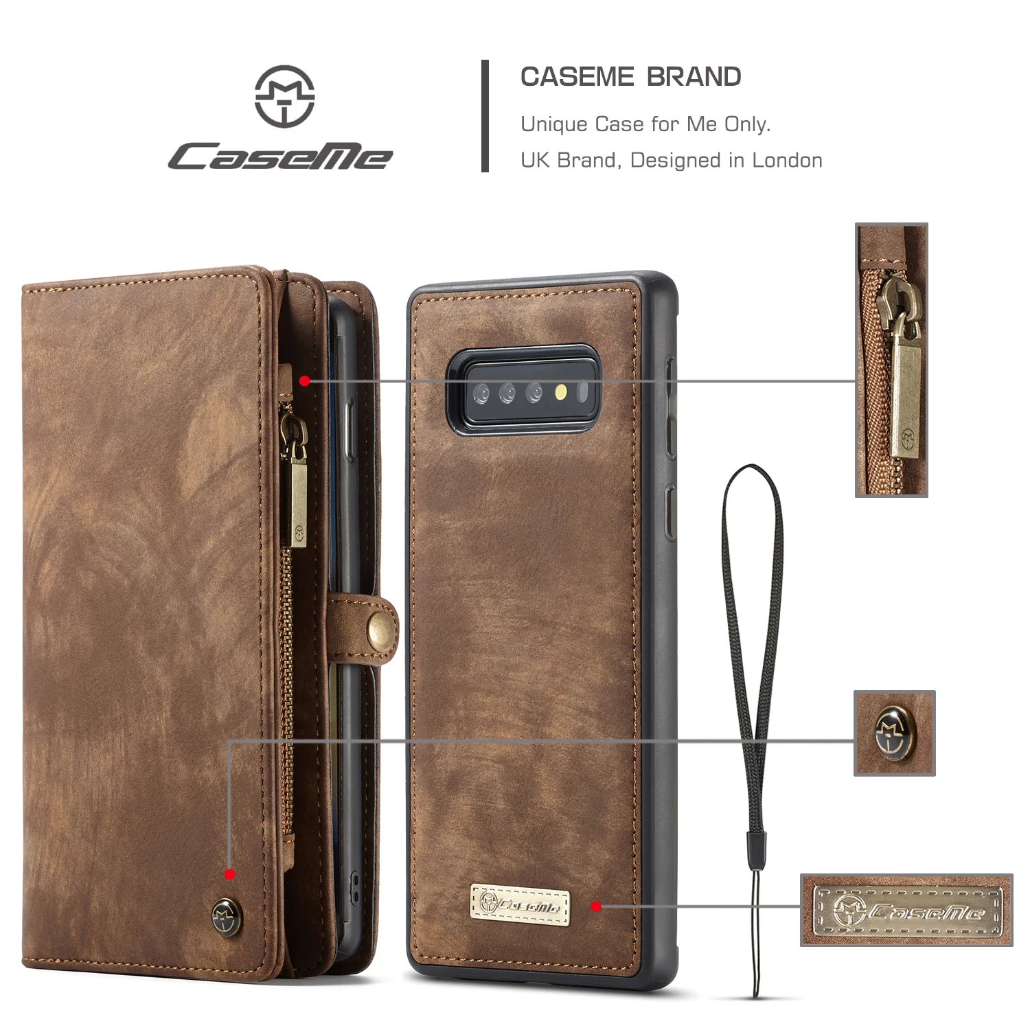 Skup Zdejmowane etui na zamek stojące etui z klapką do Samsung Galaxy S10E S10 5G S9 S8 Plus S7edge uwaga 9 8 magnes skórzany pokrowiec capinha