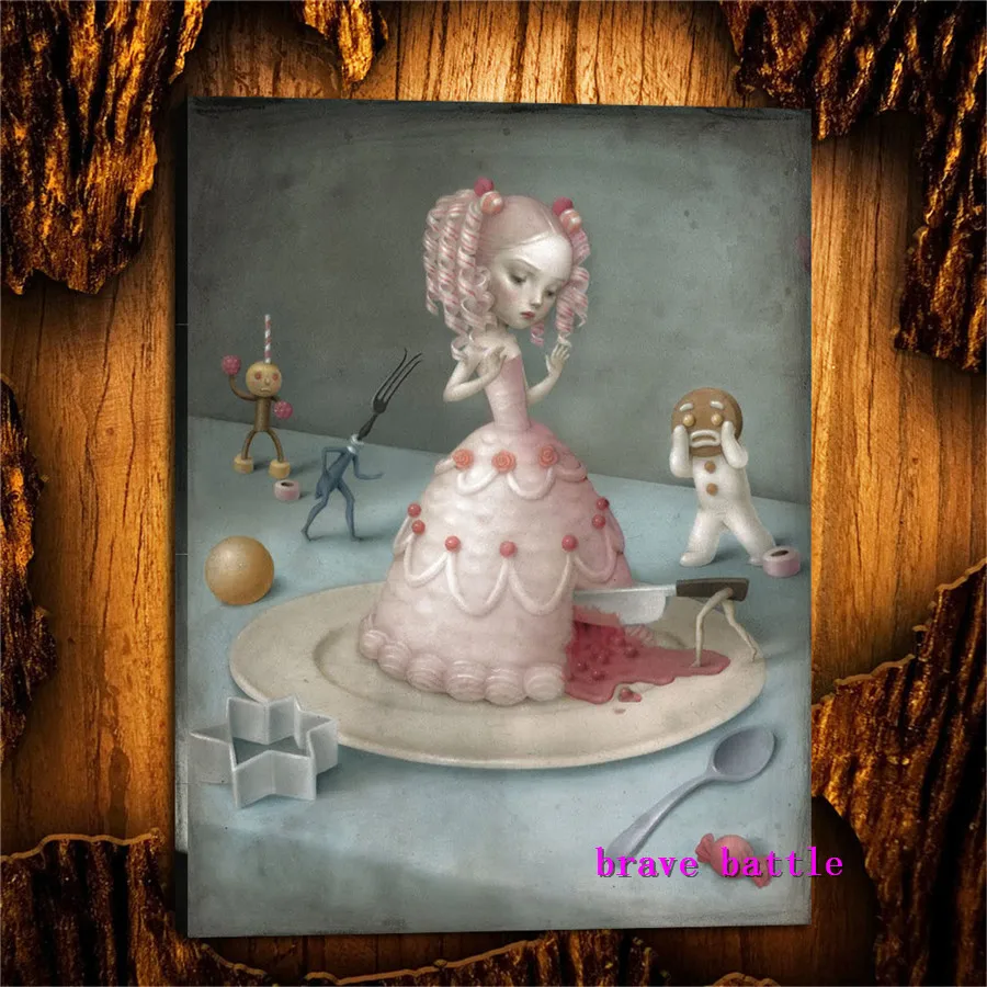 

Mark Ryden Childish Strange Dark World Canvas Painting Living Room Bedroom Home Decor Modern Mural Art Oil Painting #106