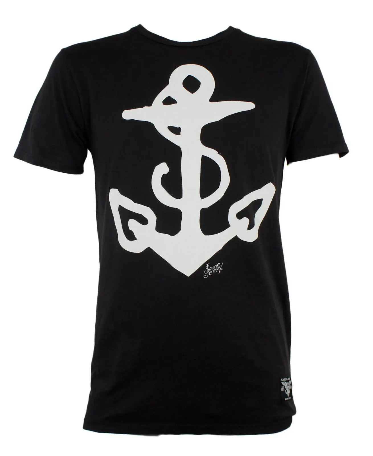 SAILOR JERRY Татуировка Якорь Логотип Slim Fit Футболка S-3XL Новый
