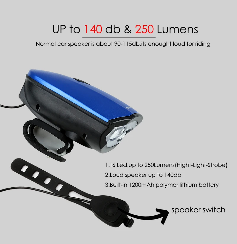 WEST BIKING велосипедный Звонок с зарядкой от usb многофункциональный велосипедный Рог светильник ультра яркий головной светильник электрический велосипедный Рог 140дб велосипедный Звонок