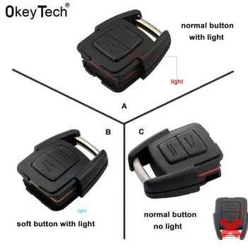 

OkeyTech Replacement Soft 2 Buttons Car Key Shell For Vauxhall Opel Astra Zafira Omega Vectra Remote Key Case Cover With Switch